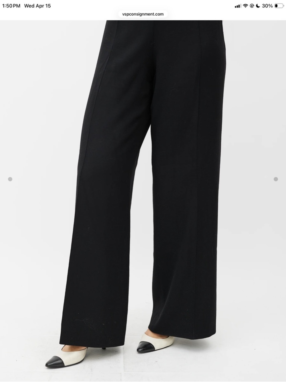 CHANEL Black Wide-Leg Women's Trousers